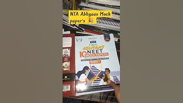 NTA final abhyas neet mock papers 📑# #neet #ntaneet #neet2022