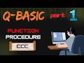 QBasic function procedure to find area of floor and volume of room. #codecoffeecircuit #qbasic #fyp