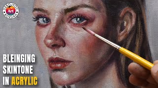 Blending Skin tone in Acrylic | Step-by-Step Portrait Painting with Acrylic by Debojyoti Boruah