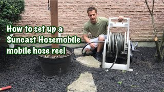 Dad Sets Up A Suncast Hosemobile Mobile Hose Reel