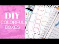 DIY COLORFUL BOXES | Happy Planner DIY Stickers