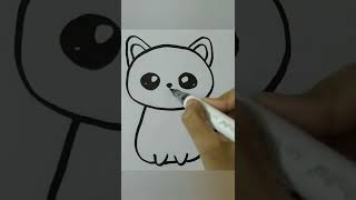 How to draw cute kitten 🐈 #cat #kitten #satisfying #shorts How to draw cute kitten 🐈 #cat #kitten #satisfying #shorts