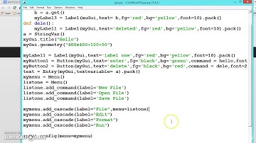 062 Learn python and ruby programming:- Adding menulist