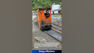 Coal mine lifting train  - The workers do their job perfectly || #machine #shorts