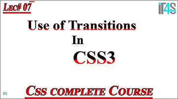 CSS3 Tutorial Complete Course Part-7 | Use of Transitions in CSS3