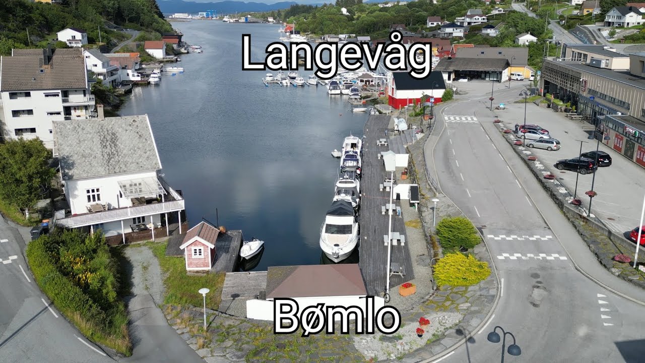 Langevåg and the Røyksund channel on Bømlo