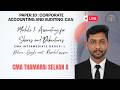 PAPER 10 MODULE 1- ILLUSTRATION - 39,40,41,42 &amp; 44 CMA INTERMEDIATE GII CAA (TAMIL)