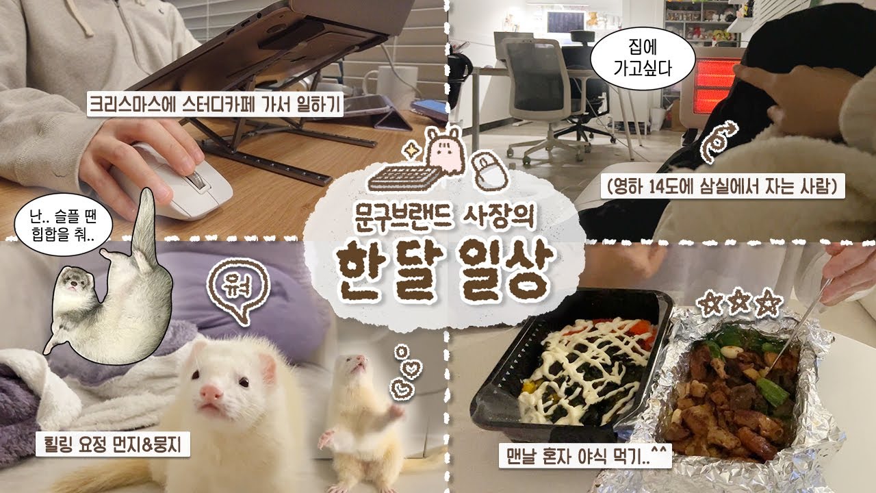 [역대급 바빴던 한달 ᴠʟᴏɢ♨️] 밤샘 작업 / 곱창과 마라탕 / 삼실에서 잠들기.. (　³﹏³ ).｡o (근데 이제 좍제비를 곁들인..)