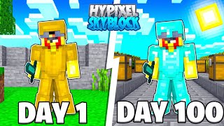 I Spent 100 Days In Hypixel Skyblock... Minecraft Java