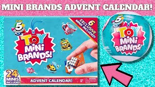 UNBOXING TOY MINI BRANDS ADVENT CALENDAR! Zuru 5 Surprise Ball Miniture Toy Opening! SUPER RARE!