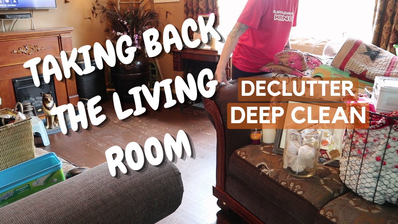 REAL LIFE DECLUTTERING AND DEEP CLEAN // Taking back the Living Room // House Declutter in Progress
