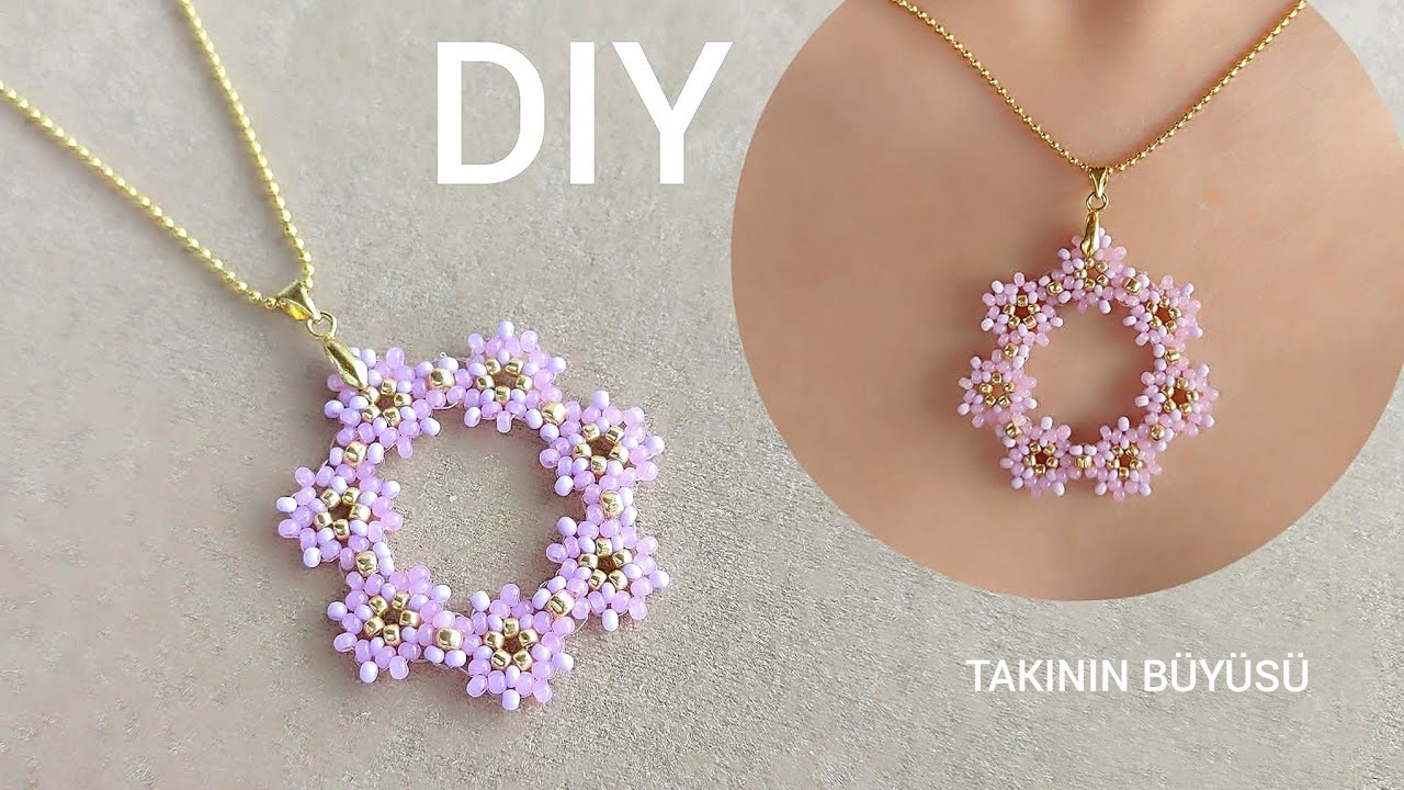 GÖSTERİŞLİ ŞIK KOLYE YAPIMI _ STYLISH NECKLACE MAKING_ #DİY. HOW TO MAKE BEADED NECKLACE
