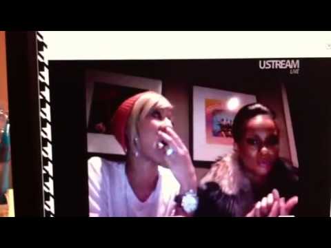 Keri Hilson and Ciara together on ustream