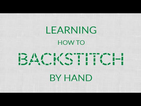 How to backstitch by hand (Right handed)