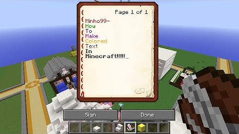 Minho99 How to make Colored Text in Minecraft
