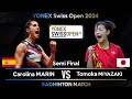 Carolina marin esp vs tomoka miyazaki jpn  swiss open 2024 badminton  semi final