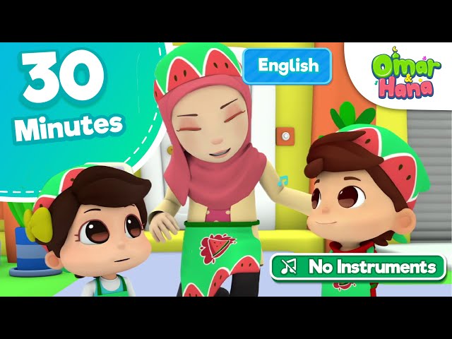 [NO INSTRUMENTS] Super Juice and More | 30 Minute Compilation Omar & Hana English class=
