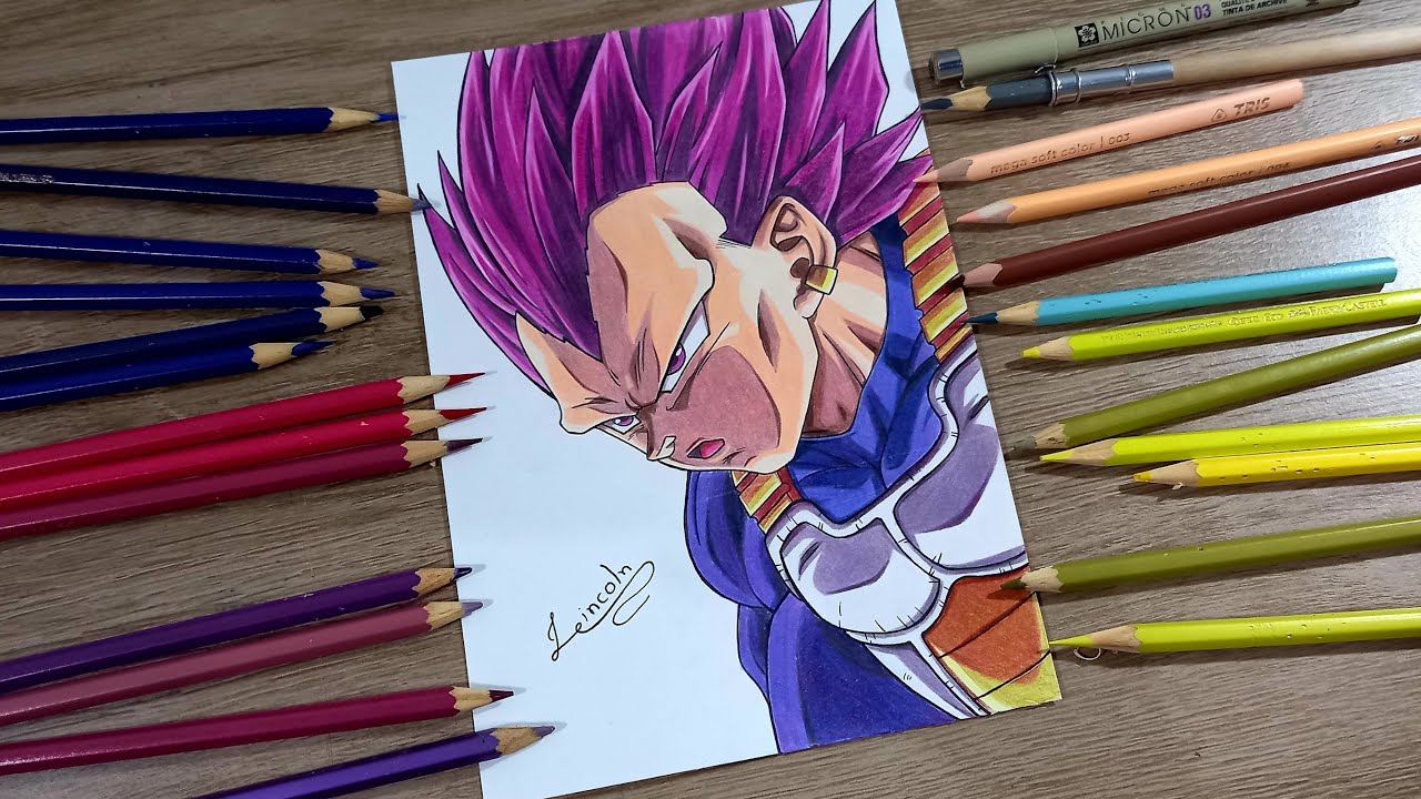 Como Desenhar Vegeta Hakai - How To Draw VEGETA 