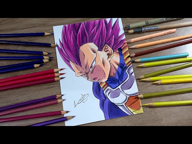 Como Desenhar o Vegeta Instinto Superior - How To Draw Vegeta Migate 