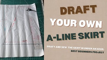 How to Draft an A-Line Skirt Pattern Step by Step | No commercial Pattern Needed(in centimetres)