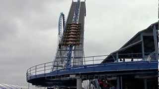 GateKeeper stopped on lifthill and Cedar Point opening day crowd