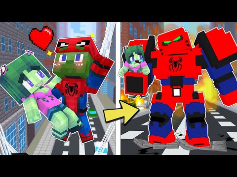 видео: Monster School : Zombie Spiderman Becomes Giant Spider Robot - Minecraft Animation