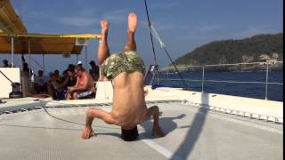 Somersault on Catamaran Trampoline