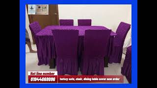 chair🪑 dining table cover now order 01944668096@original turkey sofa coverBagladashSaiful express