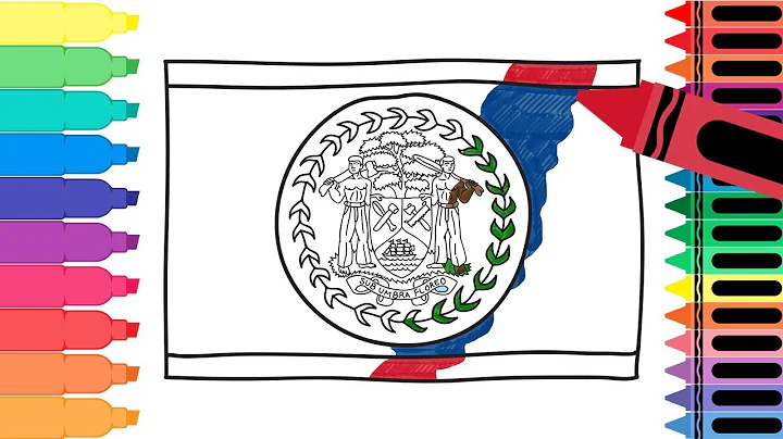 How to Draw Belize Flag - Drawing the Belizean Flag - Coloring Pages for kids | Tanimated Toys
