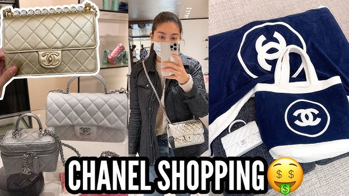 Chanel 21S Caramel Leather Deauville Large Shopping 2 Way Tote Bag