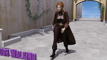 Daz studio Morph Animation(G8F Characters) - Mixamo Walk Mocap