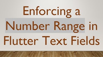 Enforcing a Number Range in Flutter Text Fields
