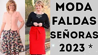 Moda 2023 Señoras Looks Para Señoras Con Faldas
