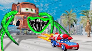 Epic Escape From The Lightning McQueen Eater & Mater Eater| McQueen VS McQueen Eater | BeamNG