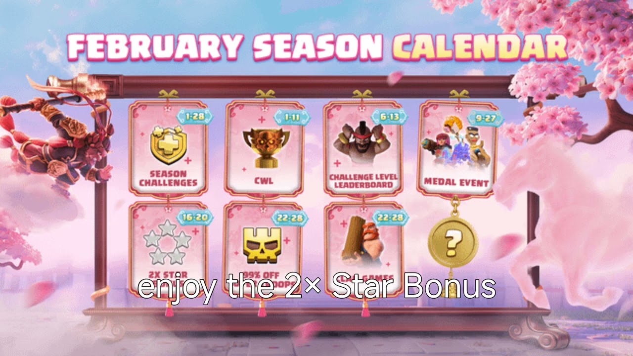 February Season Calendar 2026 Clash of Clans