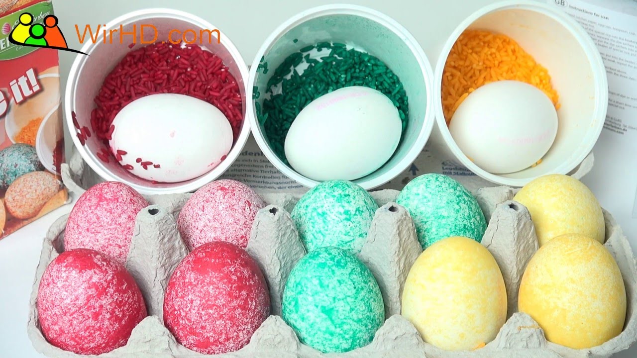 Eier färben mit reis, shake it! coloring easter eggs, ostern 2016 ...