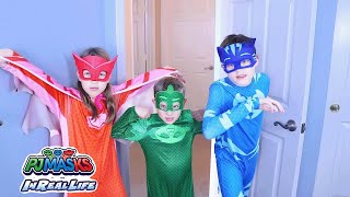 power exchange pj masks in real life superhero full episodes