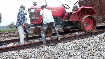 Mahindra Yuvo Tractor Accident And Stuck On Railway Track | All about Tractors and Jcb