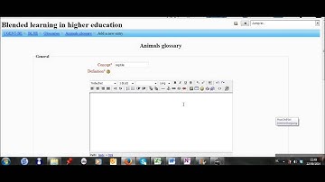 How to make a new entry in a glossary in a Moodle course?