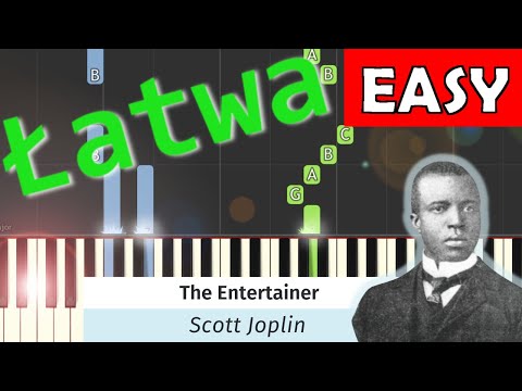 🎹 The Entertainer (Scott Joplin) - Piano Tutorial (łatwa wersja) 🎵 NUTY W OPISIE 🎼