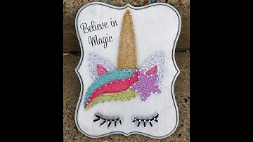 Unicorn String Art basic instructions tutorial
