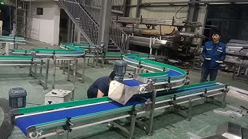 Shanghai maxsen modular belt conveyor line system testing