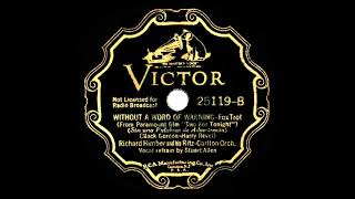 1935 Richard Himber - Without A Word Of Warning (Stuart Allen, vocal)
