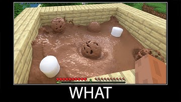 Minecraft wait what meme part 396 realistic minecraft Chocolate Marshmallow