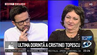 Monica Pop: Mama Cristinei Țopescu locuia în București. A aflat tragedia din presă!