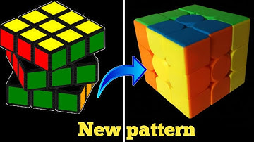 DISPLACED MOTIF. SLOW TUTORIAL. ON RUBIKS CUBE #rubikscube #rscgemar777 NEW PATTERN