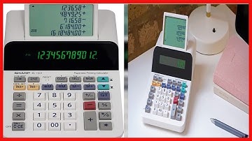 Sharp El-1501 Compact Cordless Paperless Large 12-Digit Display Desktop Printing Calculator