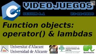 C++ : Function objects, operator() y lambdas
