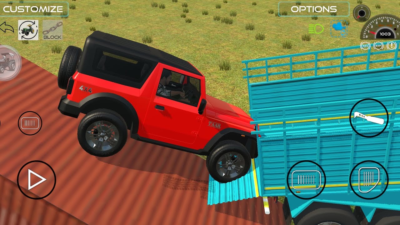 Mahindra Thar ko truck mai load kr diya 👿 Indian vehicles simulator 😎