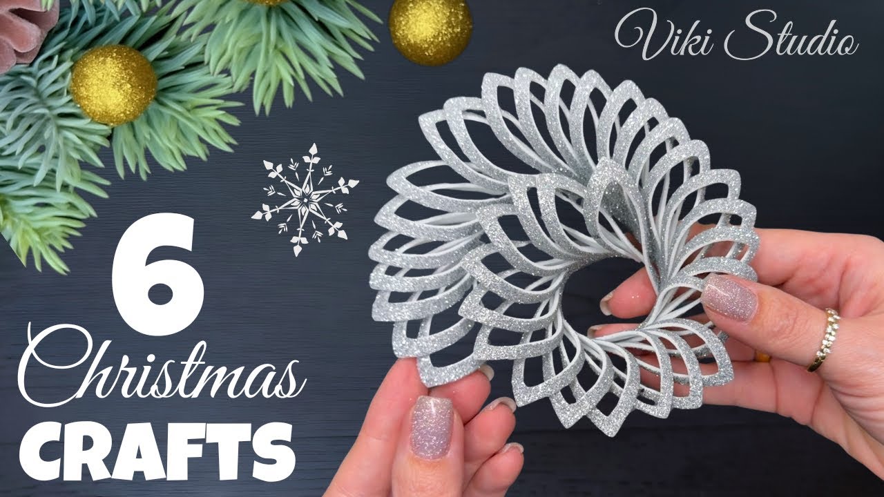 ВАУ! 💥 6 простых идей рождественских поделок из пенопласта! Рождественские украшения своими руками